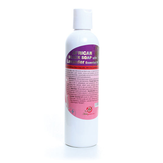 Lavender Liquid Black Soap: 8 oz