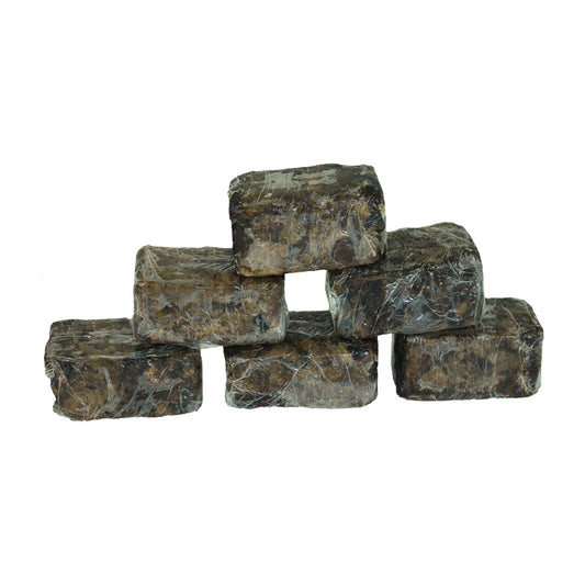 Set Of 6 Raw Natural Black Soap Bars